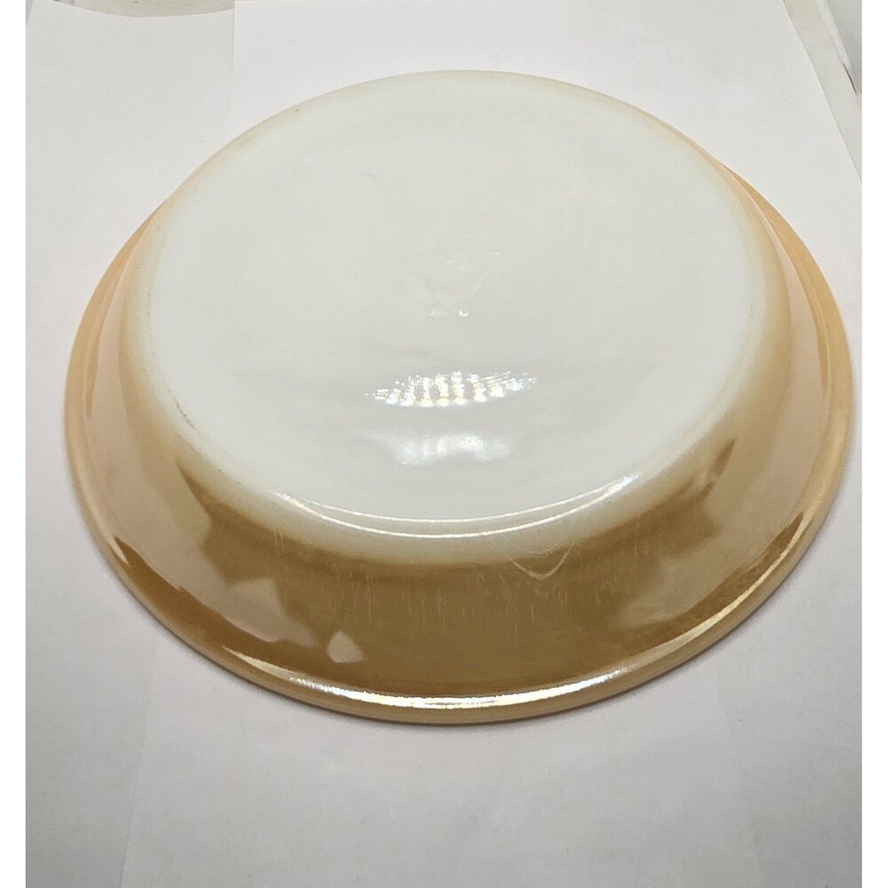Vintage Fire King Peach Lusterware Milk Glass 9" Pie Pan Plate Anchor Hocking
